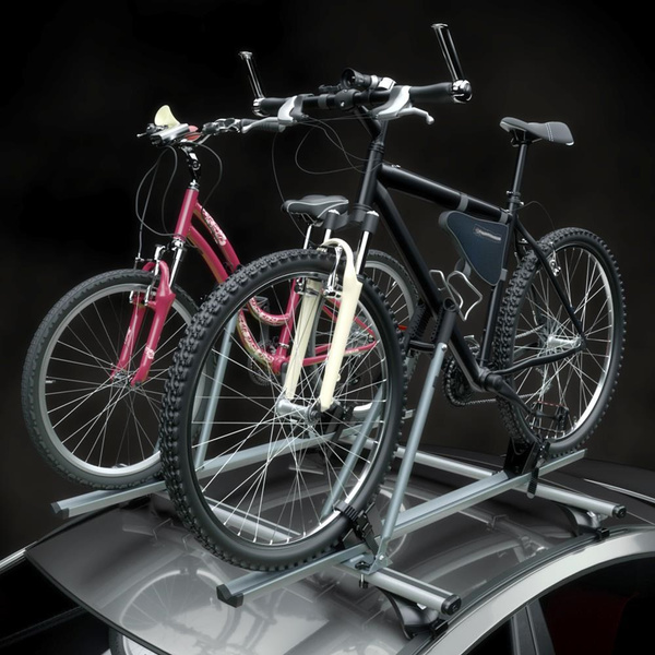 Dachfahrradträger, Dachfahrradhalter mit Schlüssel und Alubalken - 2xM-17