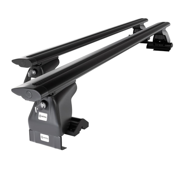 Aluminium-Dachträger für Ssangyong Rexton mk I (2002-2007) - schwarz Dachträger Dachgepäckträger - ohne Montagelemente