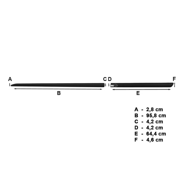 Schwarze Auto Seitenschutzleisten Mitsubishi Colt Hatchback (5 Türen) - (2008-2011)