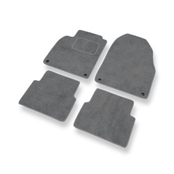 Fußmatten Auto für Saab 9-3 II Cabriolet, SportCombi, SportLimousine (2002-2012) - Premium Velours graue Automatten Autoteppiche