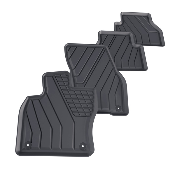 TPE Fußmatten Auto für Volkswagen Caddy V Van (2021-....) - schwarz Automatten Autoteppiche