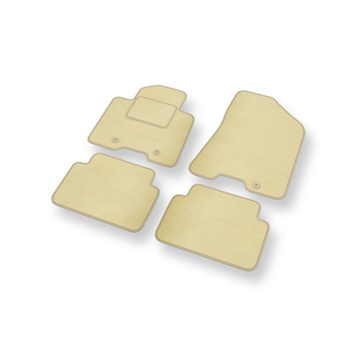 Fußmatten Auto für Kia Sportage IV SUV (2016-2021) - Premium Velours beige Autom