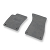 Fußmatten Auto für Audi A8 II D3 Limousine (2002-2010) - Premium Velours graue Automatten Autoteppiche