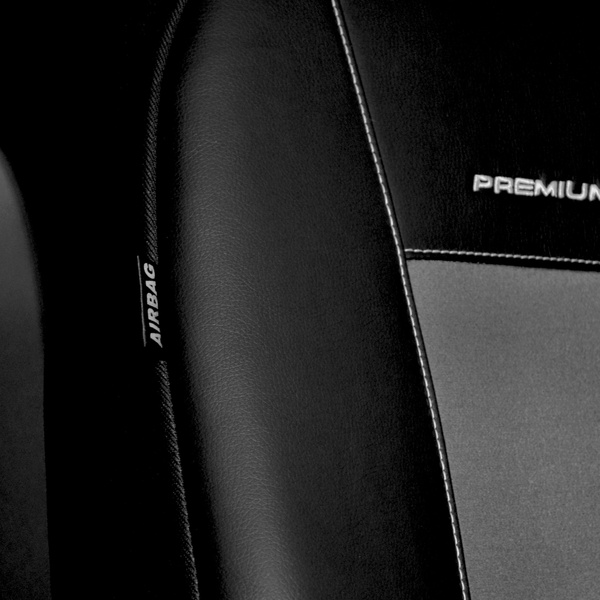 Maßgeschneiderte Sitzbezüge Auto für Audi A3 8L Hatchback (1996-2003) - Autositzbezüge Schonbezüge für Autositze - grau