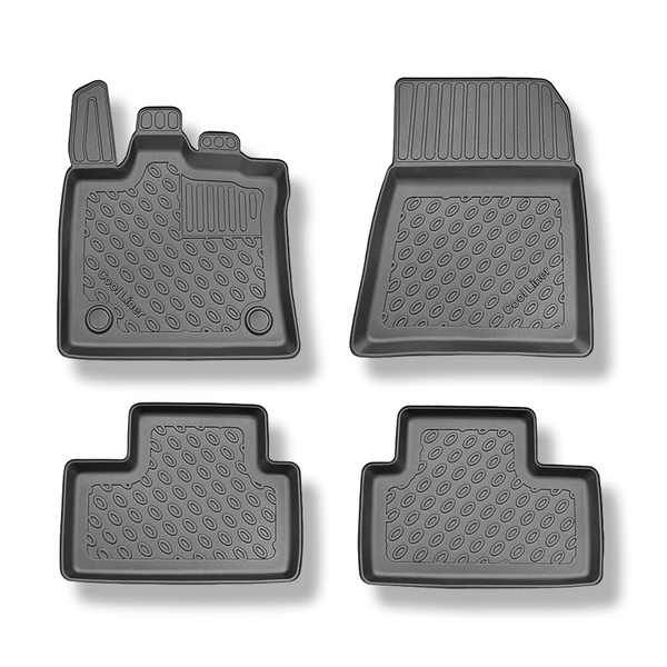 TPE Fußmatten Auto für Renault Captur II SUV (07.2024-....) - schwarz Automatten Autoteppiche