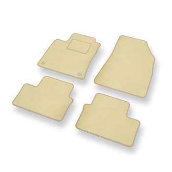 Fußmatten Auto für Renault Clio V Hatchback (2019-....) - Premium Velours beige 