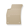 Gummifußmatten Auto für Audi A4 B6 (2000-2006) - Gummimatten Gummi Fußmatten - beige