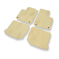 Fußmatten Auto für Volkswagen New Beetle I Hatchback, Cabriolet (1998-2005) - Premium Velours beige Automatten Autoteppiche