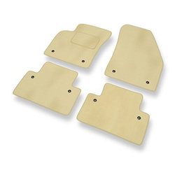 Fußmatten Auto für Volvo C70 II Cabriolet (2006-2014) - Premium Velours beige Automatten Autoteppiche