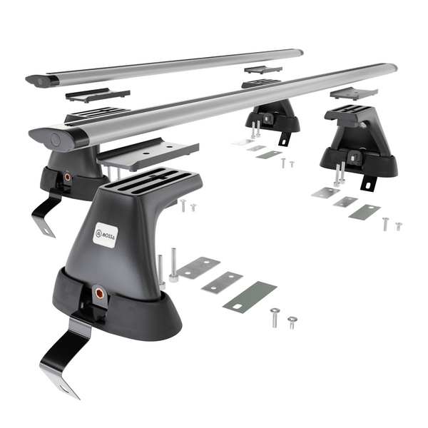 Aluminium-Dachträger für Renault Clio mk IV (2013-2019) - silbern Dachträger Dachgepäckträger - ohne Montagelemente