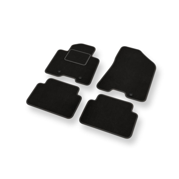 Fußmatten Auto für Kia Sportage IV SUV (2016-2021) - Premium Velours schwarze Automatten Autoteppiche