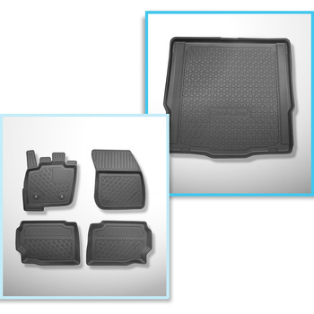 Set Kofferraumschale und angepasste Autoteppiche TPE für: Ford Mondeo V Kombi (0
