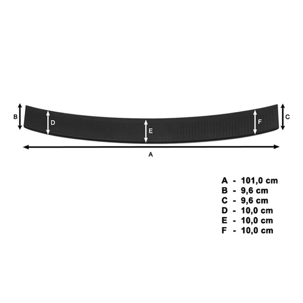 Schwarzer Ladekantenschutz für die hintere Stoßstange Skoda Octavia III Kombi (2013-2016)