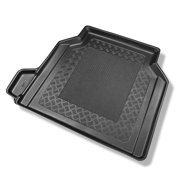 Kofferraumwanne für Alfa Romeo Giulia 952 Limousine (06.2016-....) - Kofferraummatte rutschfest Schutzmatte - linke Ausbuchtungen abschneidbar für Modelle mit Organizer