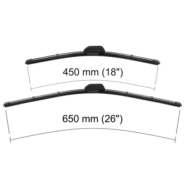 Vordere Scheibenwischer für Subaru Legacy V, VI Kombi, Limousine (06.2009-2019) - Wischerblätter Flach