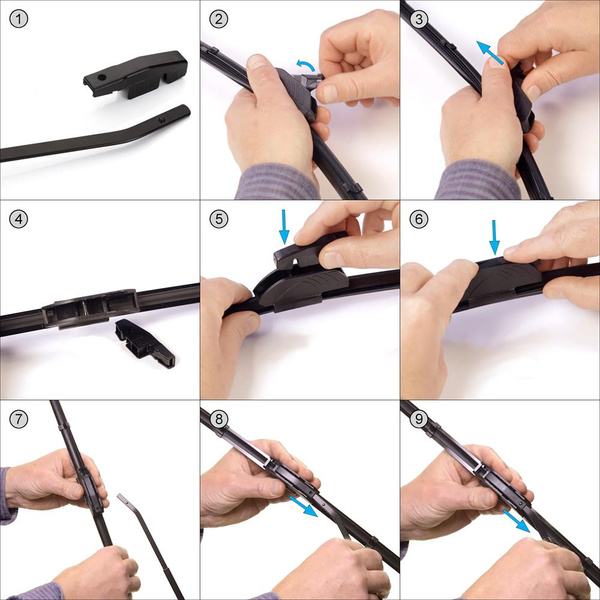 Vordere Scheibenwischer für Saab 9000 Liftback, Limousine (12.1985-12.1998) - Wischerblätter Flach