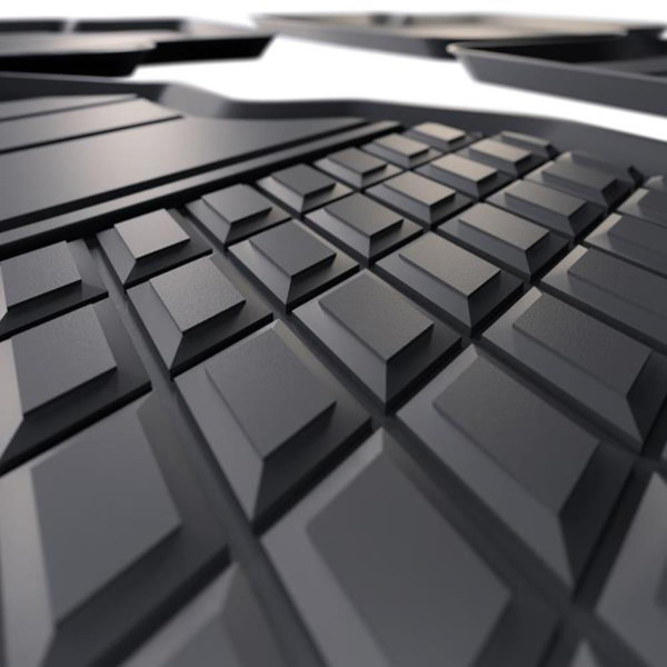 TPE Fußmatten Auto für Volkswagen Polo VI Hatchback (2017-....) - schwarz Automatten Autoteppiche