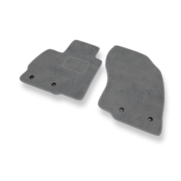 Fußmatten Auto für Mitsubishi Outlander III SUV (2012-2021) - Premium Velours graue Automatten Autoteppiche