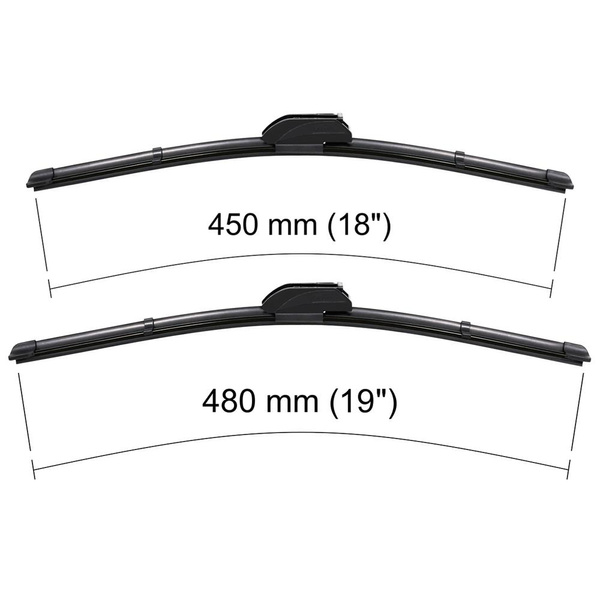 Vordere Scheibenwischer für Subaru Justy III Hatchback (09.2003-08.2007) - Wischerblätter Flach