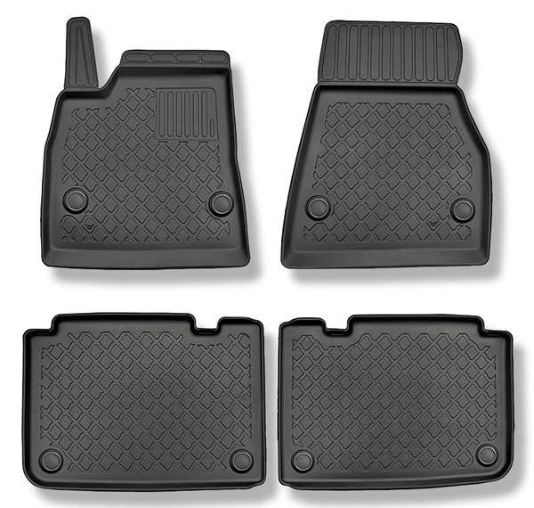 TPE Fußmatten Auto für Tesla Model S Liftback (04.2015-12.2020) - schwarz Automatten Autoteppiche - Allradantrieb