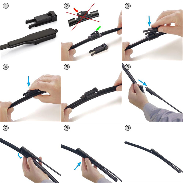 Vordere Scheibenwischer für Alfa Romeo MiTo Hatchback (05.2008-2018) - Wischerblätter Flach