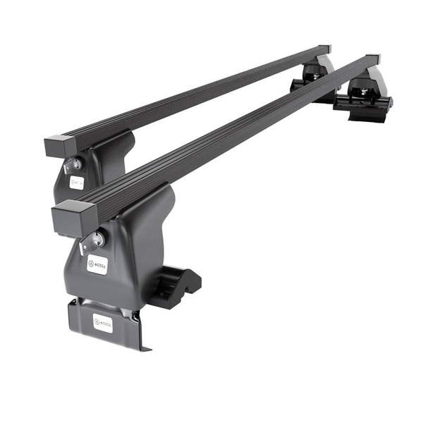 Stahl-Dachträger für Kia Spectra (2004-2009) - schwarz Dachträger Dachgepäckträger - ohne Montagelemente