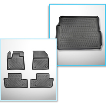 Set Kofferraumschale und angepasste Autoteppiche TPE für: Peugeot 3008 II Hybrid