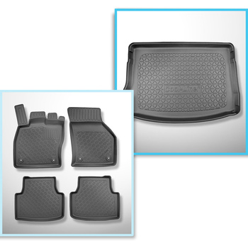 Set Kofferraumschale und angepasste Autoteppiche TPE für: Seat Leon IV KL Hatchb