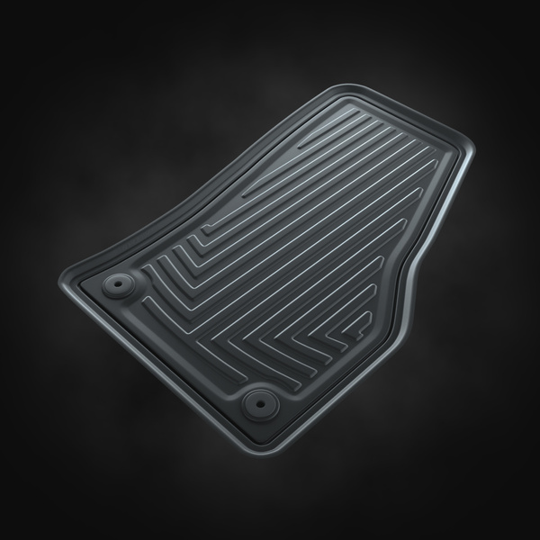 Gummifußmatten Auto für Seat Leon IV (2020-....) - Gummimatten Gummi Fußmatten - schwarze