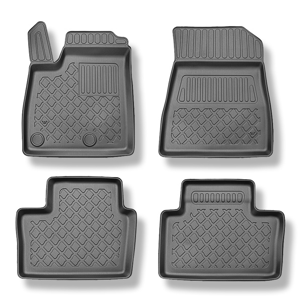 TPE Fußmatten Auto für Renault Austral Mild Hybrid SUV (12.2022-....) - schwarz Automatten Autoteppiche - 5 Sitze