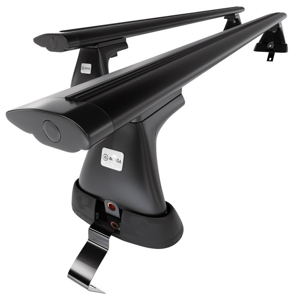 Aluminium-Dachträger für Renault Clio mk IV (2013-2019) - schwarz Dachträger Dachgepäckträger - ohne Montagelemente