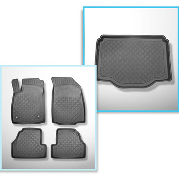 Set Kofferraumschale und angepasste Autoteppiche TPE für: Opel Mokka SUV (09.2012-06.2019) - auch für die Allroad-Version