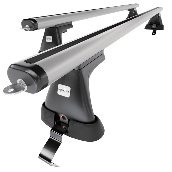 Aluminium-Dachträger für Renault Clio mk IV (2013-2019) - silbern Dachträger Dachgepäckträger - ohne Montagelemente