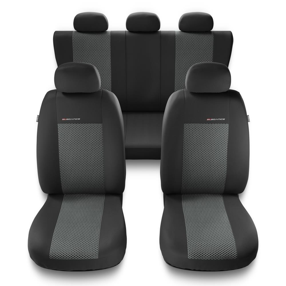 Universal Sitzbezüge Auto für Ford Kuga I, II (2008-2019) - Autositzbezüge  Schonbezüge für Autositze - UNE-2 Muster 2 (grau)