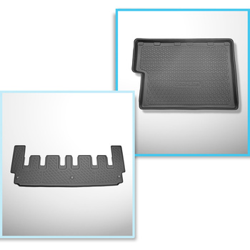 Set Kofferraumschale und angepasste Autoteppiche TPE für: Ford Tourneo Custom L2