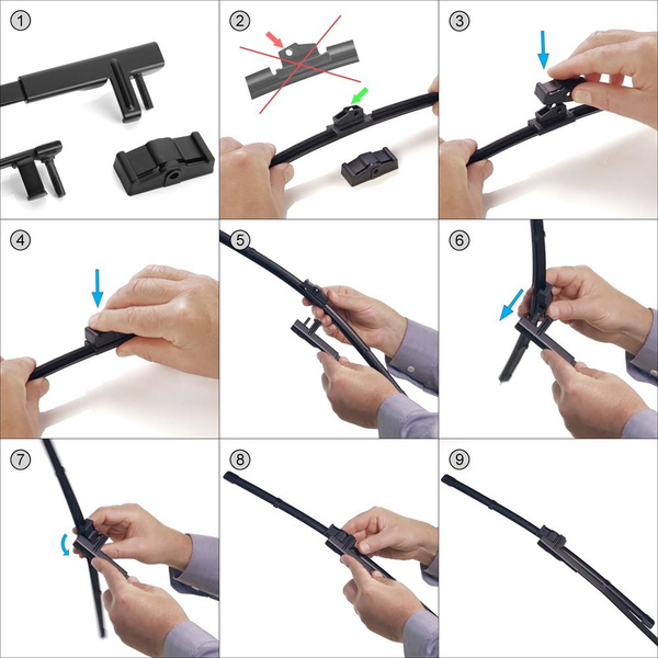 Vordere Scheibenwischer für Alfa Romeo 147 Hatchback (07.2005-12.2010) - Wischerblätter Flach