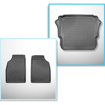 Set Kofferraumschale und angepasste Autoteppiche TPE für: Ligier JS60 SUV (09.20