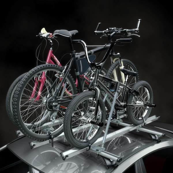 Dachfahrradträger, Dachfahrradhalter mit Alubalken - 3xM-42