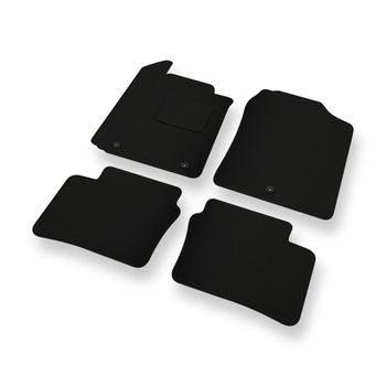 Fußmatten Auto für Kia Picanto III Hatchback (2017-....) - schwarze Automatten A