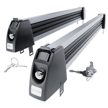 Skiträger auf dem Dachgepäckträger - Ski rack M-7703s - silber - für 3 Skipaare oder 2 Snowboards