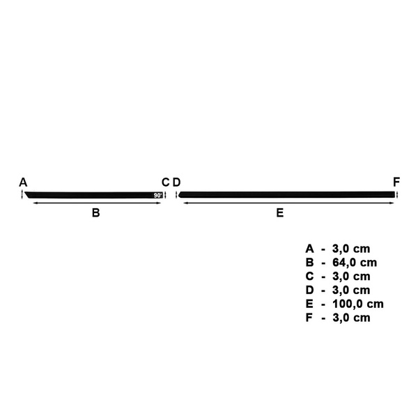 Schwarze Auto Seitenschutzleisten Honda HR-V SUV (2015-2021) - (Länge: 1000mm; 640mm)