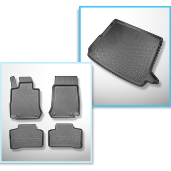 Set Kofferraumschale und angepasste Autoteppiche TPE für: Mercedes-Benz EQC N293