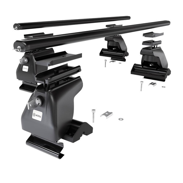 Aluminium-Dachträger für Daewoo Musso (2000-2005) - schwarz Dachträger Dachgepäckträger - ohne Montagelemente