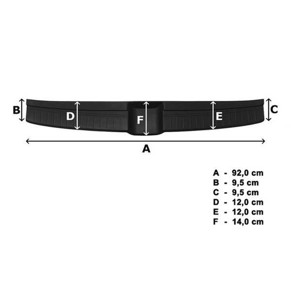 Schwarzer Ladekantenschutz für die hintere Stoßstange Hyundai i20 III Hatchback (5 Türen) - (2020-....)