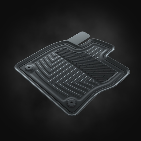 Gummifußmatten Auto für Cupra Leon Hatchback, Sportstourer (2020-....) - Gummimatten Gummi Fußmatten - schwarz - 4 Stk.