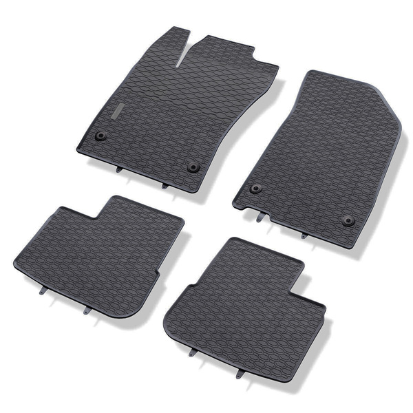 Gummifußmatten Auto für Fiat Tipo (2016-....) - Gummimatten Gummi Fußmatten - schwarze