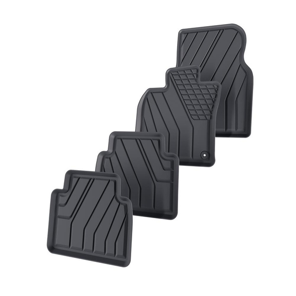 TPE Fußmatten Auto für Toyota Camry IX Limousine (2018-....) - schwarz Automatten Autoteppiche