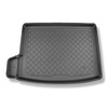 Kofferraumwanne für Mini Countryman III (U25) SUV (11.2023-....) - Kofferraummatte rutschfest Schutzmatte - linke Ausbuchtung bei Modellen mit Netztasche abschneidbar; Rückbank verschiebbar (vorne-hinten)