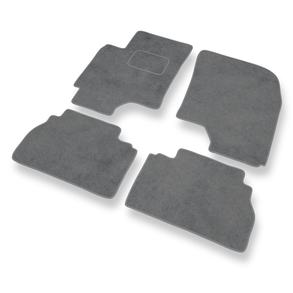 Fußmatten Auto für Chevrolet Epica Limousine (2006-2011) - Premium Velours graue Automatten Autoteppiche
