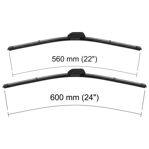 Vordere Scheibenwischer für Lexus LX J200, J300 SUV (11.2007-....) - Wischerblätter Flach